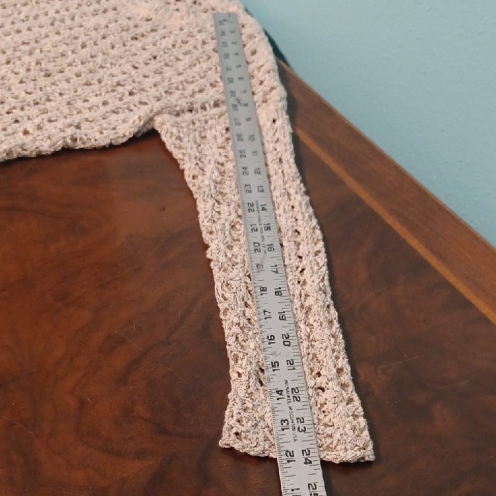 American Eagle Outfitters Cream Crew Neck Sweater with Relaxed Fit - Picture 8 of 8